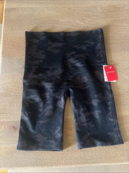 SPANX Pants - SPANX Women’s  Black Camo High-Waist Bike Shorts